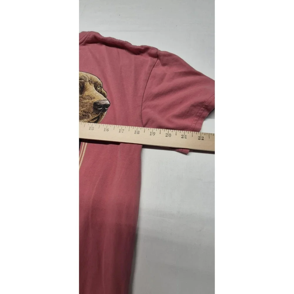 Fripp men's red dog theme short sleeve graphic t-shirt sz. S 100%‎ cotton
